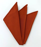 Burnt Orange Mogador Solid Pocket Square MGSOP-8